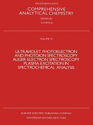 cover image of Ultraviolet Photoelectron and Photoion Spectroscopy, Auger Electron Spectroscopy, Plasma Excitation in Spectrochemical Analysis